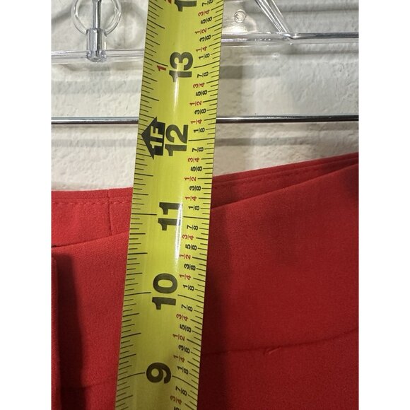 NY&C 7th Design Straight Leg Stretch Waist Red Work Pants Size 6 - Picture 6 of 10